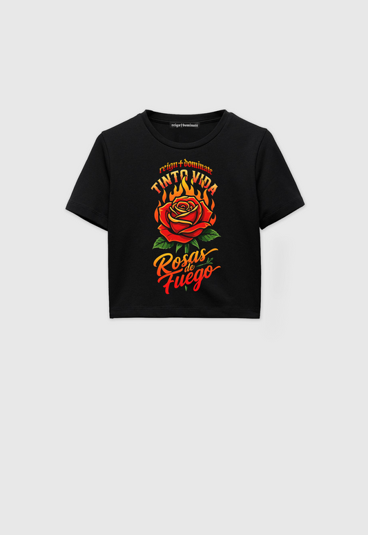 TINTO VIDA- ROSAS de FUEGO - BABY TEE