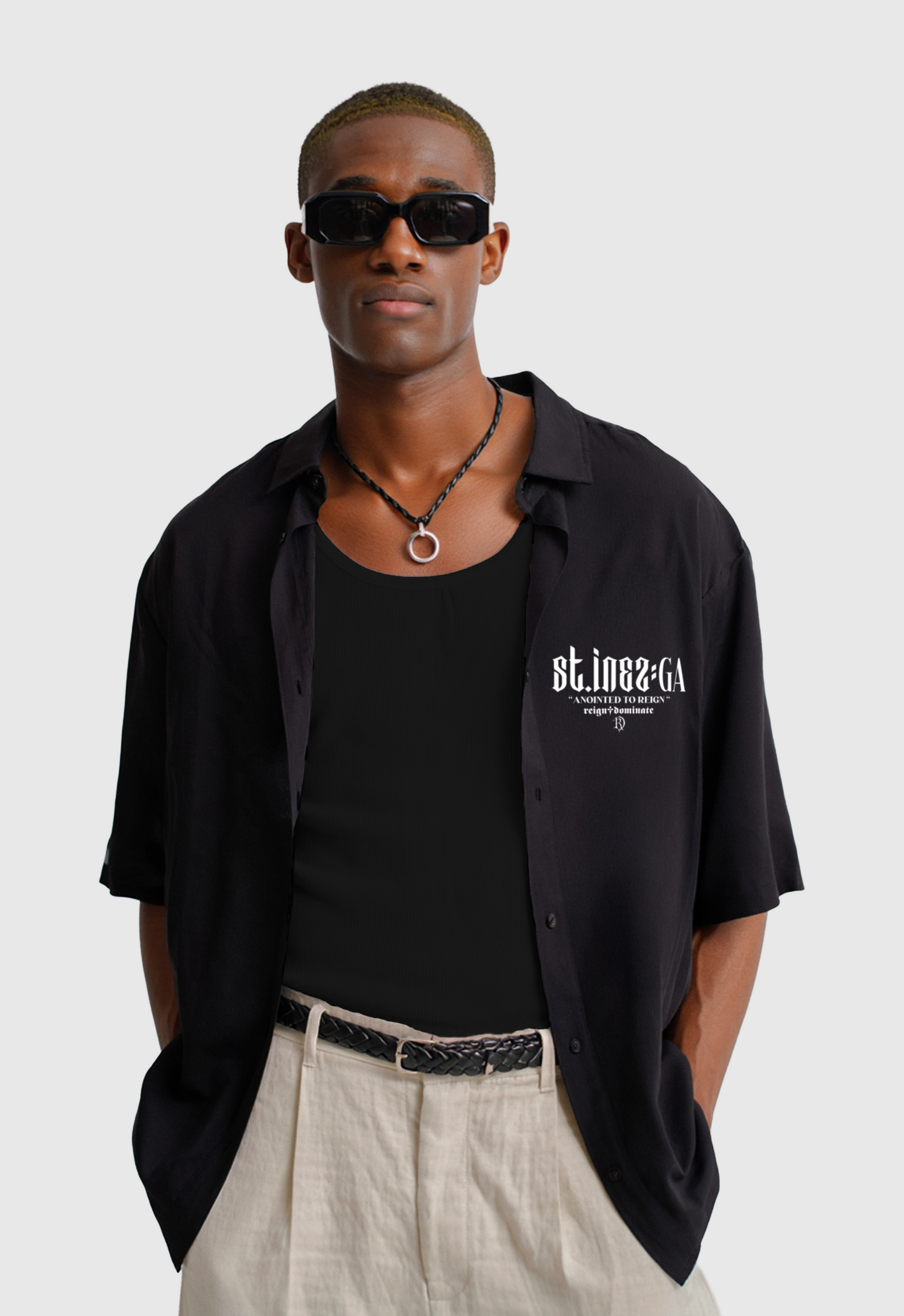 𝖗𝖊𝖎𝖌𝖓♰𝖉𝖔𝖒𝖎𝖓𝖆𝖙𝖊 - ST.INEZ:GA RELAXED FIT SHIRT