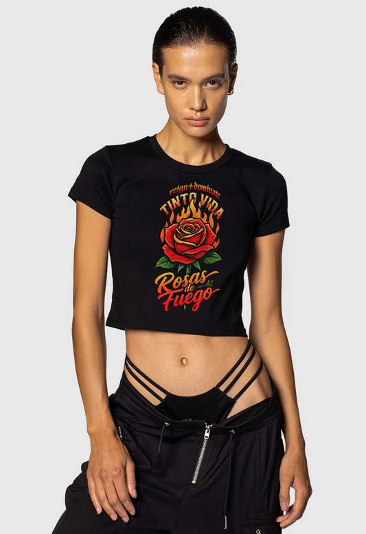 TINTO VIDA- ROSAS de FUEGO - BABY TEE