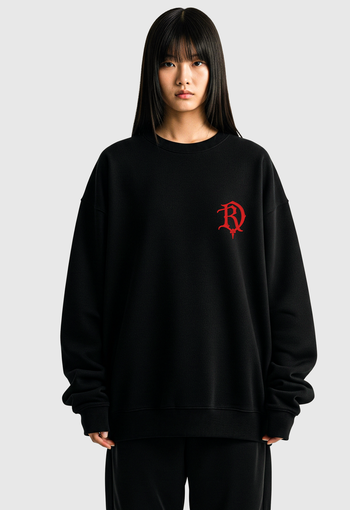 𝖗𝖊𝖎𝖌𝖓♰𝖉𝖔𝖒𝖎𝖓𝖆𝖙𝖊 - SAINTED OVER SIZE SWEATSHIRT